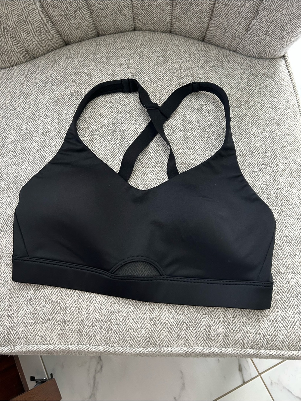 Victoria sports Black Crisscross Sports Bralette - Women Intimates .Size Medium